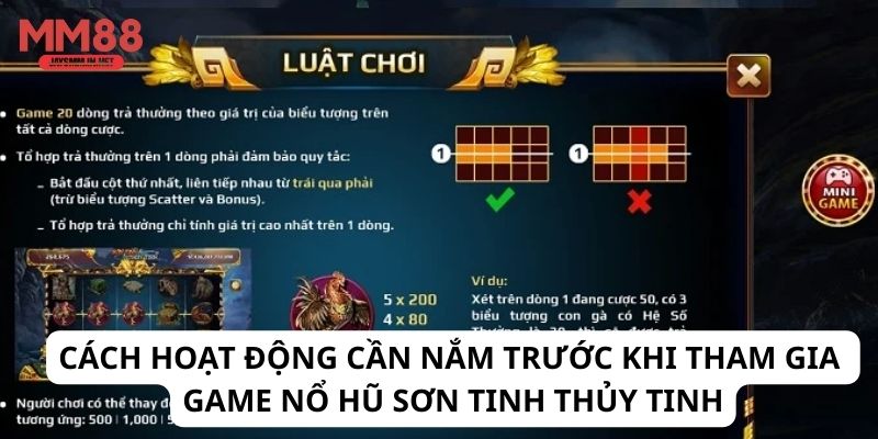 Cách hoạt động cần nắm trước khi tham gia game Nổ hũ Sơn Tinh Thủy Tinh